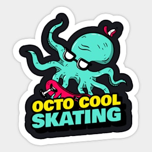 Oct cool skating Sticker